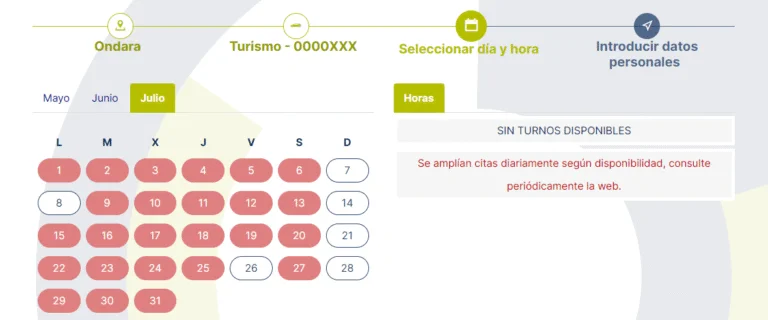 selecciona día y hora cita itv elche